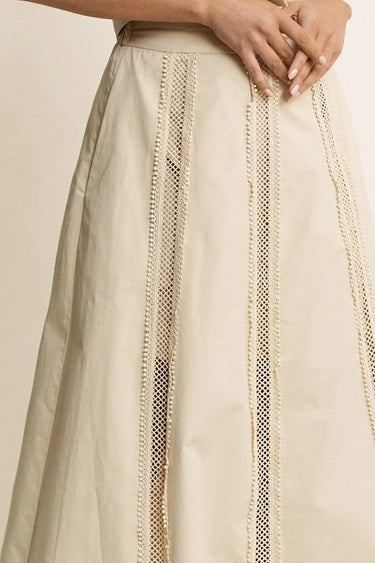 The Refined Escape Lace-Trim Skirt Set