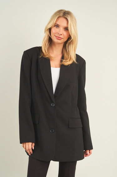 Oversized Two-Button Longline Blazer