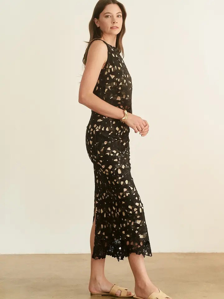 The Midnight Muse Crochet Skirt Set