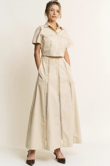 The Refined Escape Lace-Trim Skirt Set