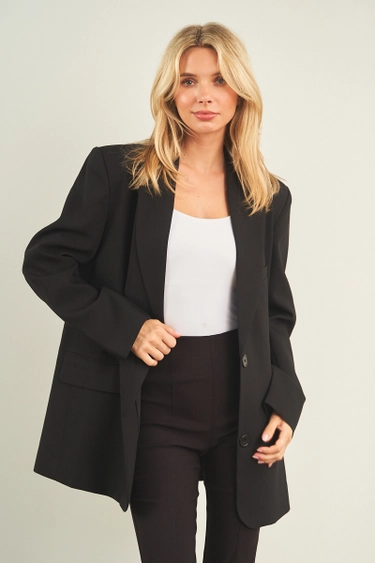 Oversized Two-Button Longline Blazer
